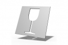 Pochoir aluminium symbole Fragile, manutentionner avec prcaution - Ht 16.5 cm
