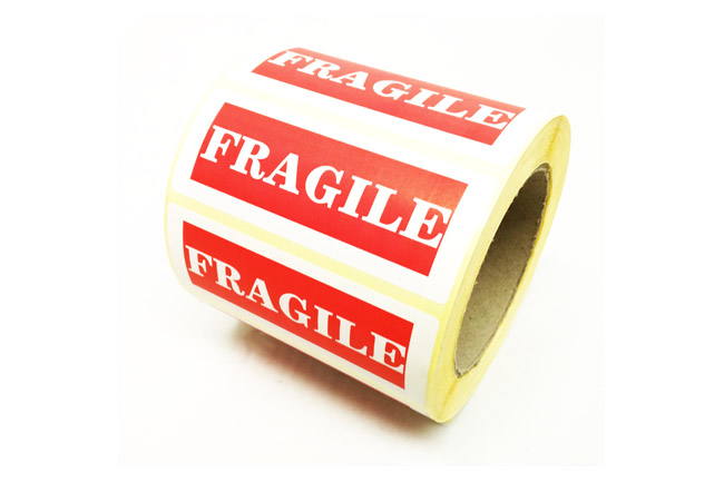 Étiquette fragile pour colis - Autocollants en rouleau signalisation