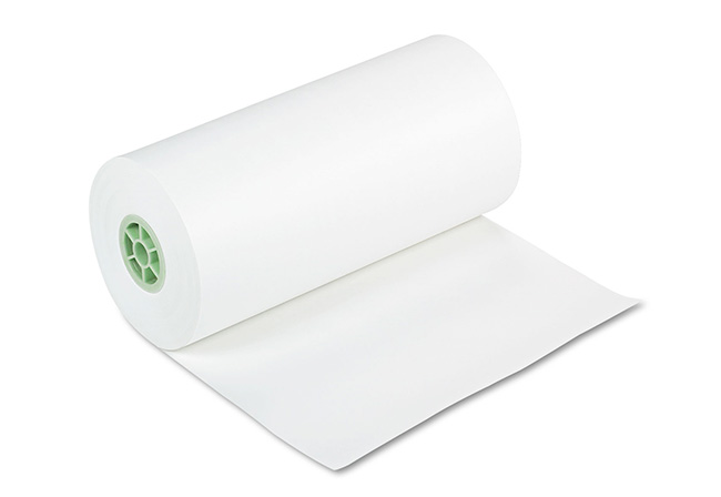 Rouleau de papier kraft blanc - Papier couleur blanche en kraft