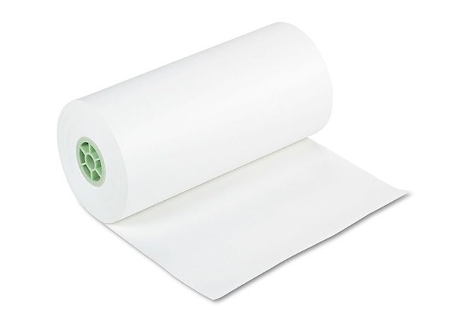 Rouleau de papier kraft blanc - 45g/m² - 50 cm x 535 mètres