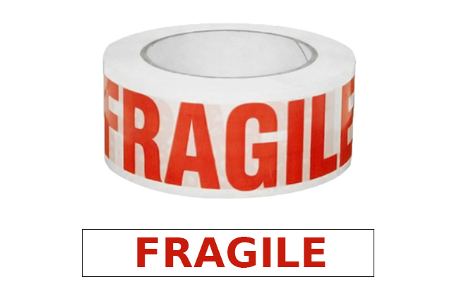 Fort Fragile Imprimé Papier Kraft Ruban Rouleaux Autocollante Emballage bandes 50 m 