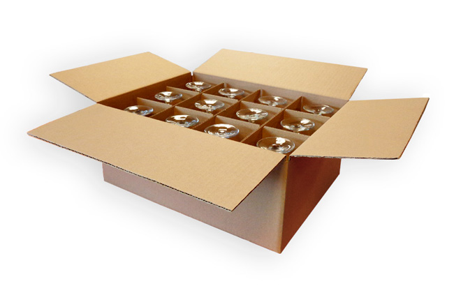 Caisse de rangement en carton pour emballer 24 ou 48 assiettes