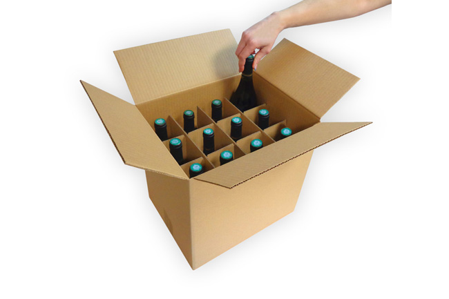 Carton pour bouteilles certifié DHL 305x74x74mm - par 10 - RETIF
