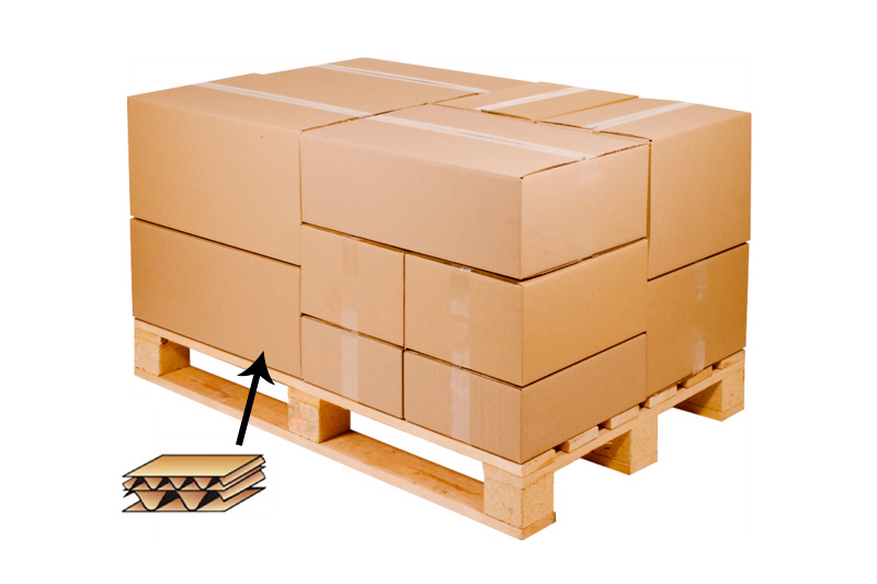 Caisse carton palettisable double cannelure