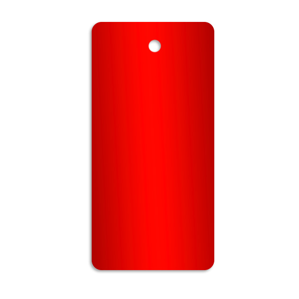 Etiquette plastique PVC Rouge - 120 x 70 mm (Colis de 1000)