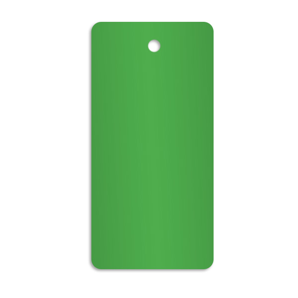 Etiquette plastique couleur verte - 120 x 70 mm (Colis de 1000)