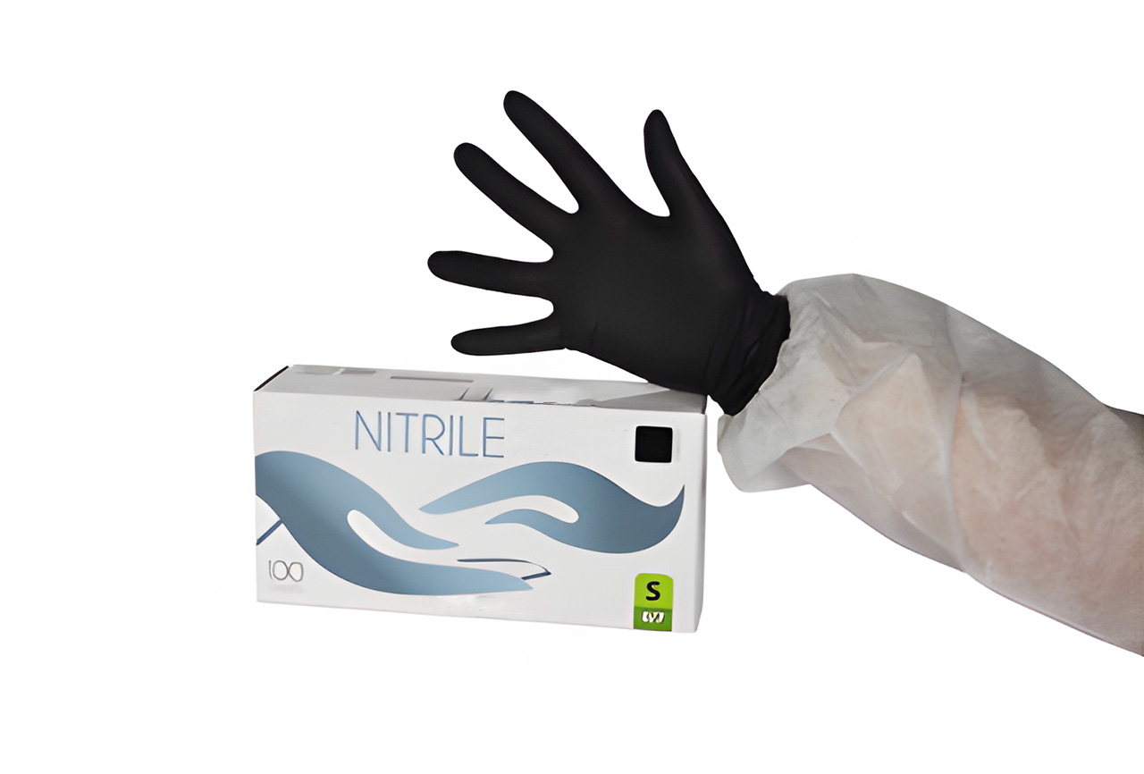 Grands gants en nitrile noir jetables à usage unique TAILLE XL (x100)