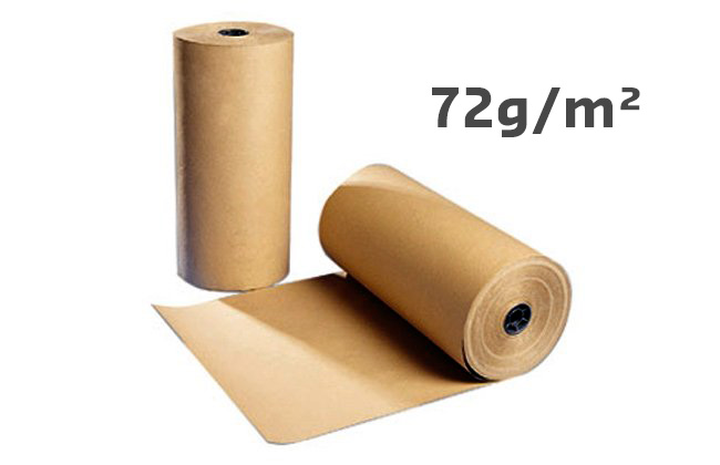 Rouleau de papier kraft brun grande largeur - 160cm x 300m - 72g/m²