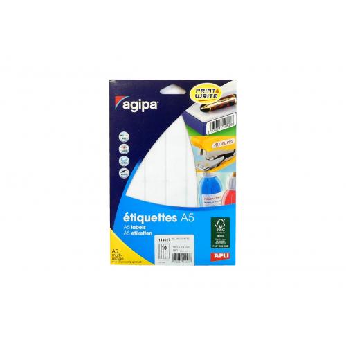 Etiquettes adhésives à imprimer en Velin blanc 100x24 mm (par 160)
