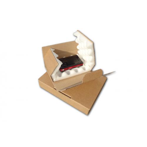 Boite d'emballage postal carton et mousse 25mm 270x190x50mm (par 150)

