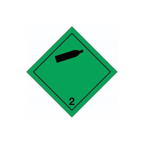 Etiquette matières dangereuses Gaz Non Inflammable + Non toxique 1...
