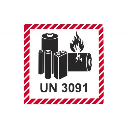 Etiquette piles lithium métal dans un équipement UN 3091 (par 1000)
