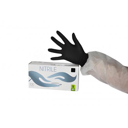 Gants en nitrile noir jetables à usage unique (par 500)
