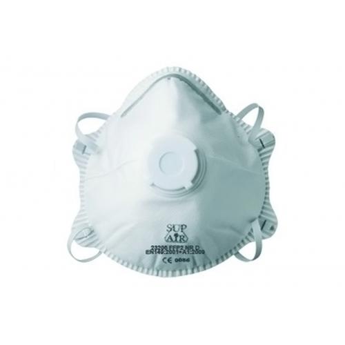 Masque respiratoire FFP2 anti-poussière à coque et valve (par 10)
