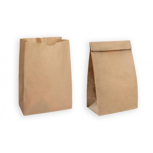 Sac SOS type sortie de caisse en papier kraft 12x8x24 cm (par 1500)
