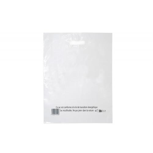 Sac plastique à poignées découpées renforcées 40x8x50cm (par 1...
