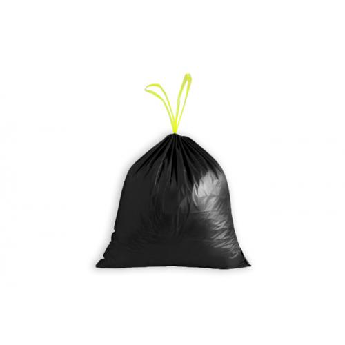 Sac poubelle à lien fermeture coulissant 50 Litres PEBD 28µ (par ...
