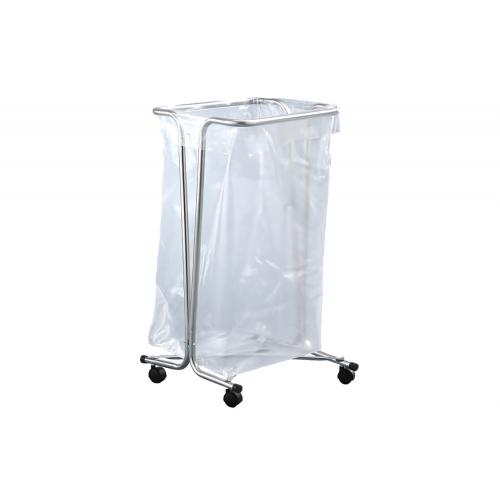 Support mobile à roulettes pour sac poubelle 110 litres
