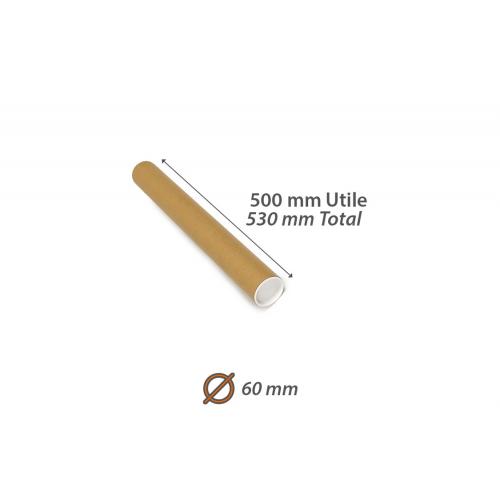 Tube carton économique Ø int. 60 mm Long. Utile 500 mm (par 264)
