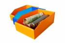 Bac  bec pliable en plastique alvolaire bleu de 9 L - 380x180x155 mm
