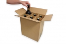 Carton pour 6 bouteilles à croisillon - 263x176x302 mm