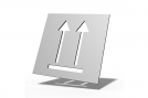 Pochoir aluminium symbole Haut - Ht 16.5 cm