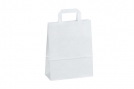 Sac kraft blanc grand volume 36L  poigne plate - 45x17x47 cm