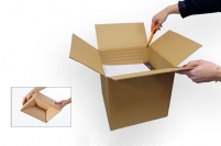 Caisse double cannelure  fond auto et hauteur variable