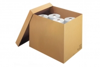 Caisse container carton à couvercle