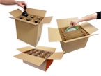 Caisse carton pour vaisselle et bouteille