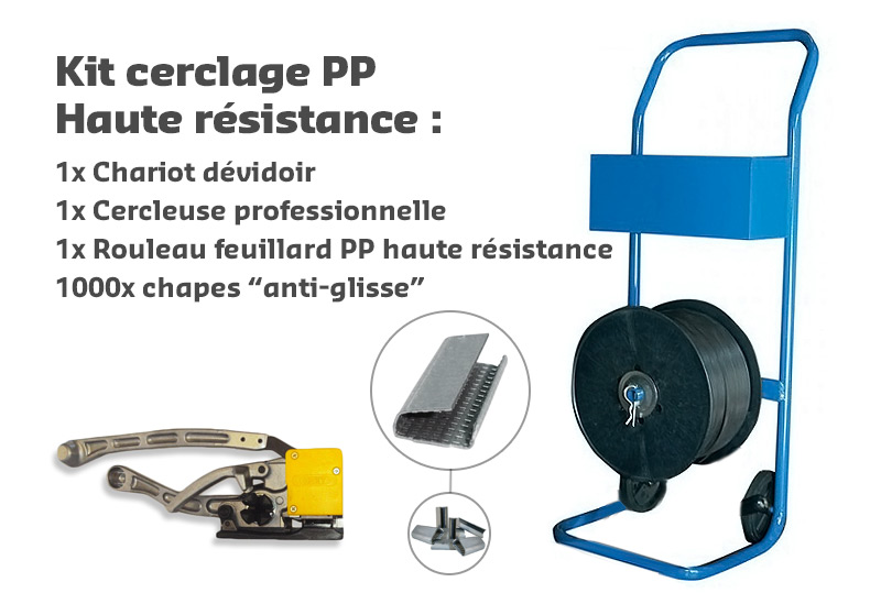 Pack de cerclage plastique PP haute résistance