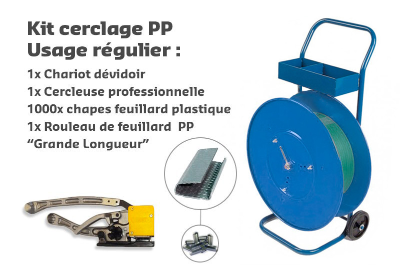 Kit de cerclage plastique PP usage régulier