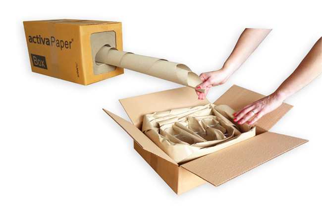 Papier de calage en distributeur carton - 8kg de papier froissé