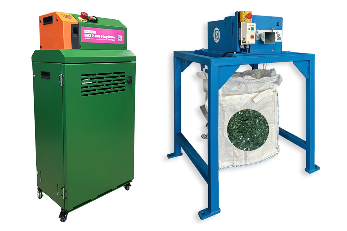 Broyeur de feuillard plastique pour recyclage