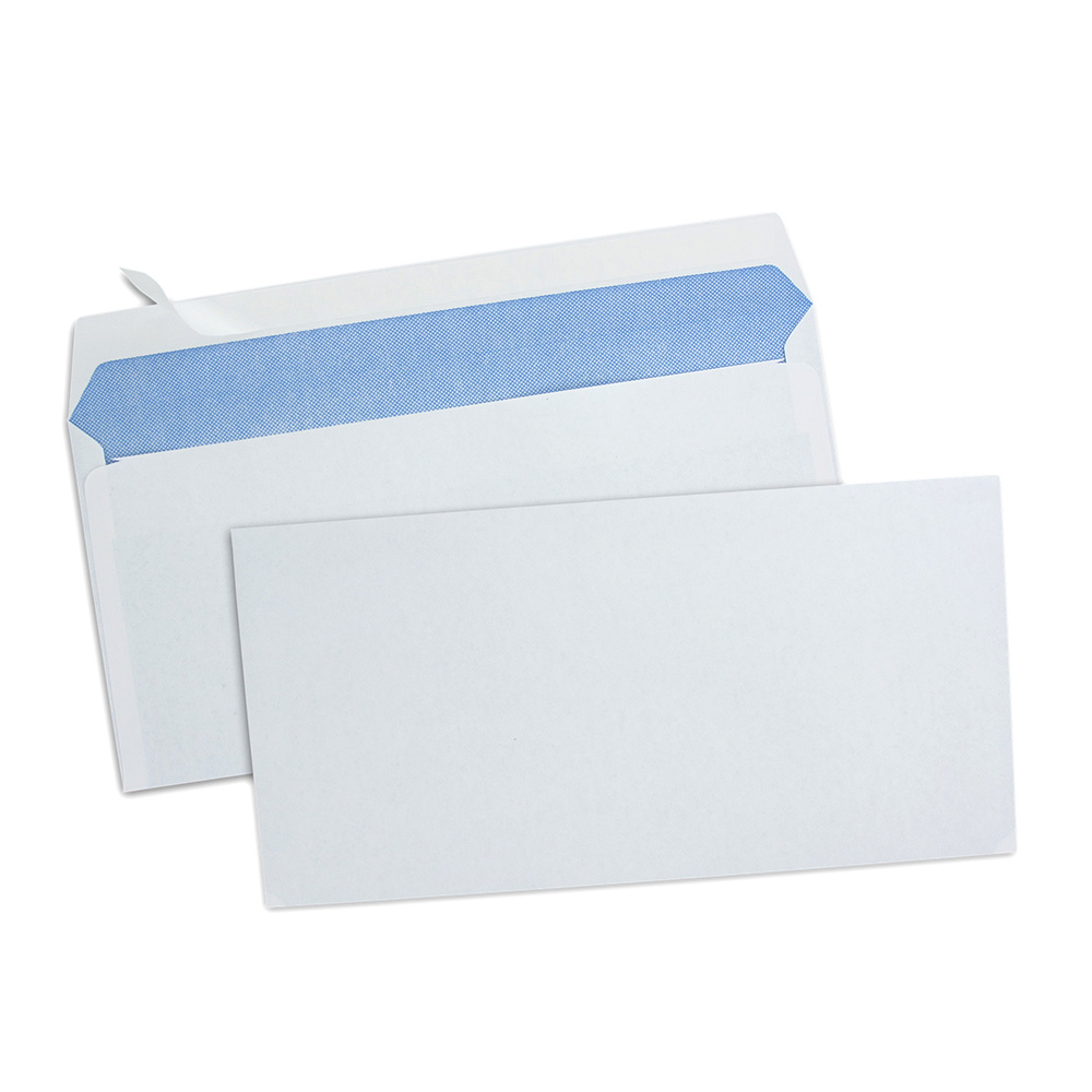 Enveloppe rectangle blanche en papier recyclé