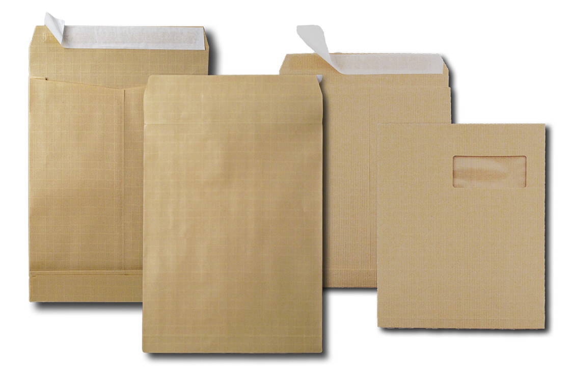 Enveloppe kraft armé blanc - E4 - 280x400 mm - Soufflet 40mm