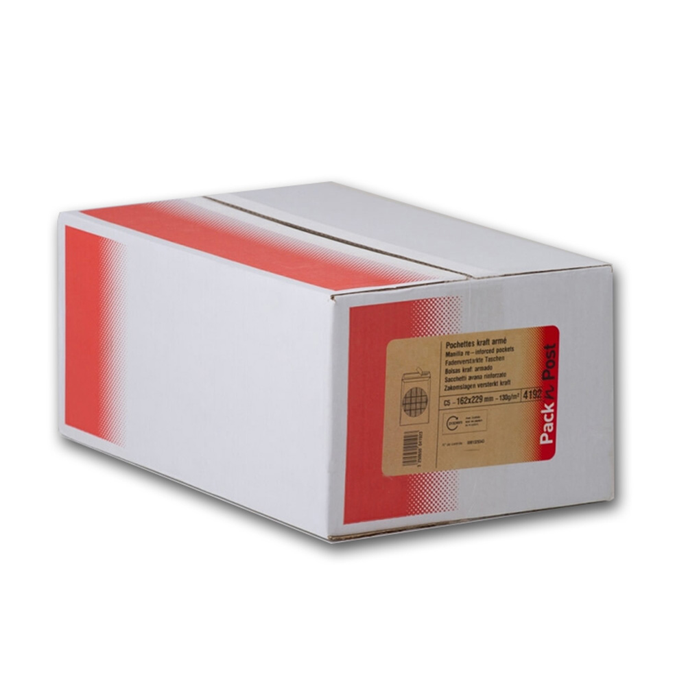 Enveloppes kraft 120g à soufflets C4 - Courrier+ C4-S