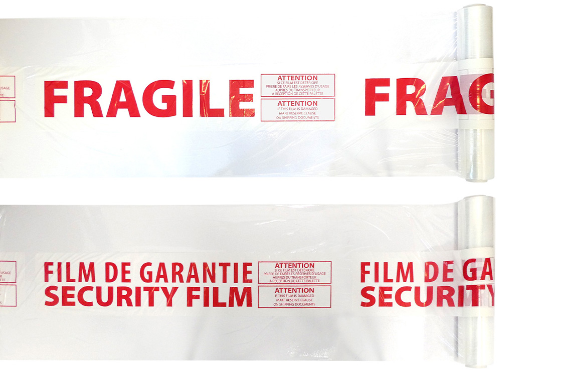 Film étirable imprimé de sécurité