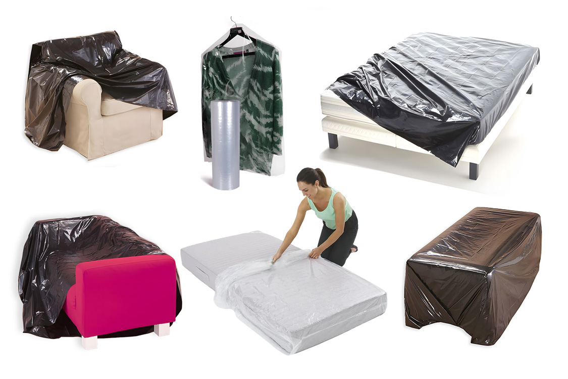 Housse de protection plastique, matelas, meuble et vêtement