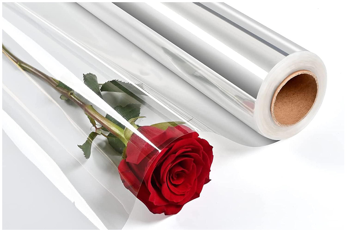 Papier fleuriste transparent