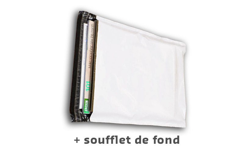 Pochette plastique opaque à soufflet