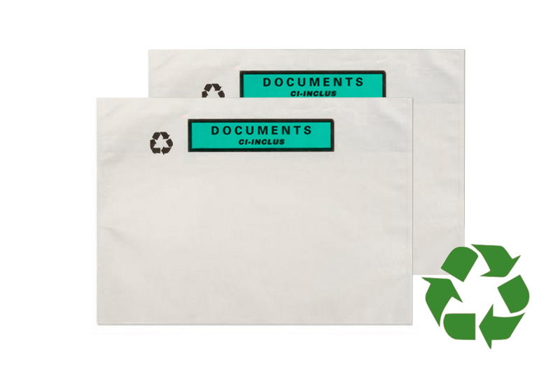 Pochette documents ci-inclus écologique et recyclable